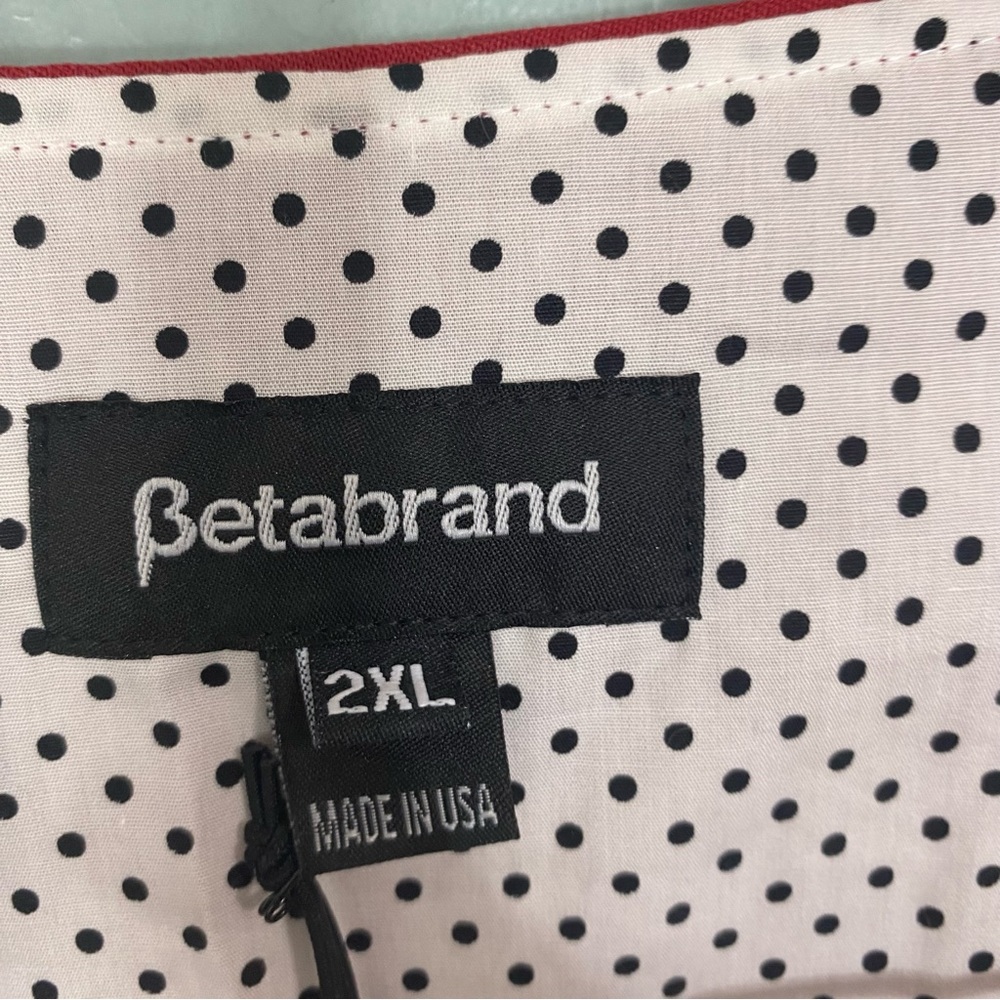 Betabrand Carol Jean Wrap Dress Red‎ Midi Size 2X - Picture 3 of 9